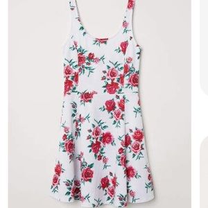 H&M Rose Print Tank Dress